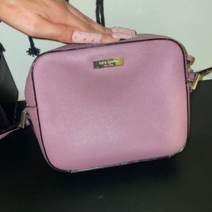 plum kate spade cross body